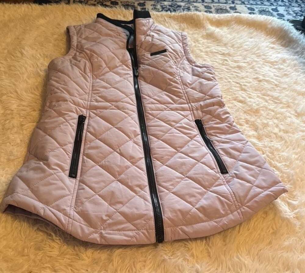 Nautica Women's Diamond Quilted Full-Zip Vest Lavender Size Small